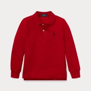 Ralph Lauren Cotton Mesh Long-Sleeve Polo Shirt 2T